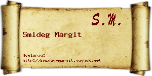Smideg Margit névjegykártya